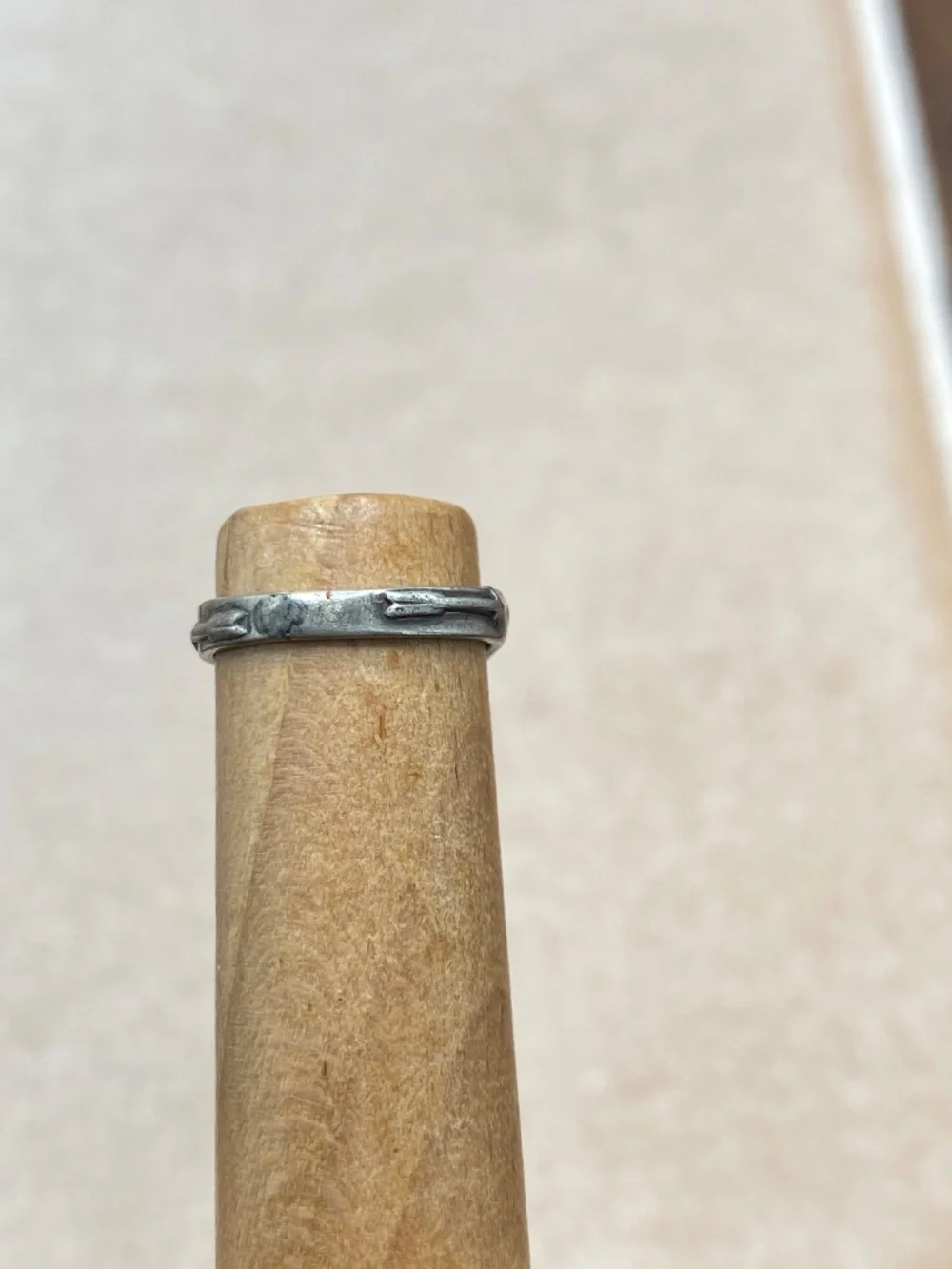 Fred Harvey Era Infant No mark Old Sterling Silver Vintage Square Southwest Ring